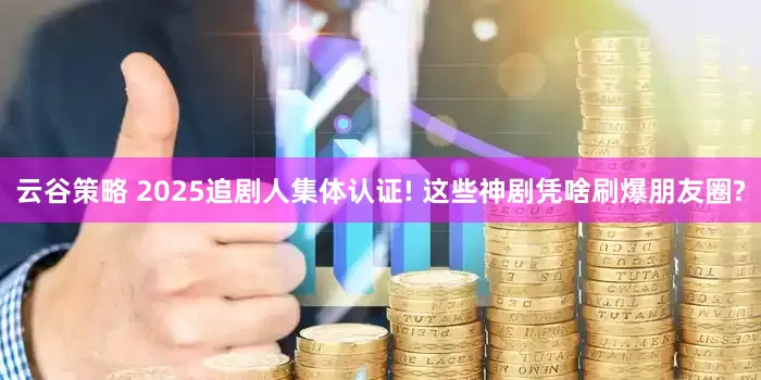 云谷策略 2025追剧人集体认证! 这些神剧凭啥刷爆朋友圈?