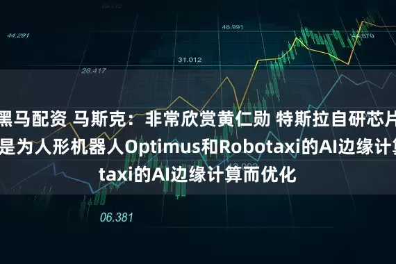 黑马配资 马斯克：非常欣赏黄仁勋 特斯拉自研芯片AI5主要是为人形机器人Optimus和Robotaxi的AI边缘计算而优化